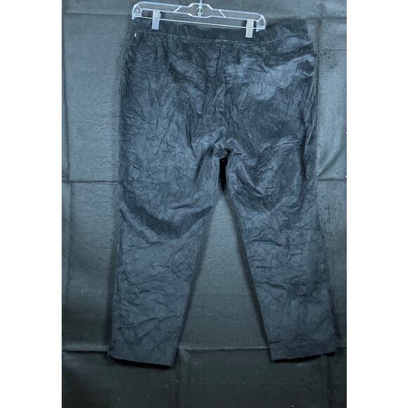 J Jill Womens Pants Black Pull On High Rise Velour Ankle Stretch 18 Petite - Picture 9 of 11
